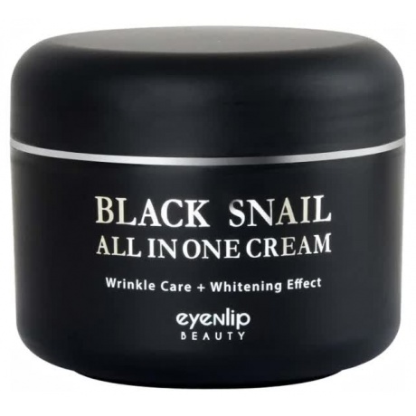 Крем для лица многофункциональный с экстрактом черной улитки Eyenlip Black Snail All In One Cream 100мл - фото 1