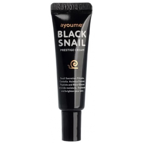 Крем для лица муцином черной улитки AYOUME Black Snail Prestige Cream Miniature 8мл - фото 1
