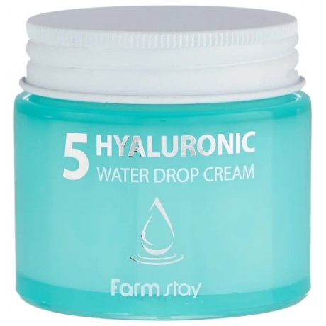 Крем суперувлажняющий для лица с гиалуроновым комплексом FarmStay Hyaluronic 5 Water Drop Cream, 80ml - фото 1