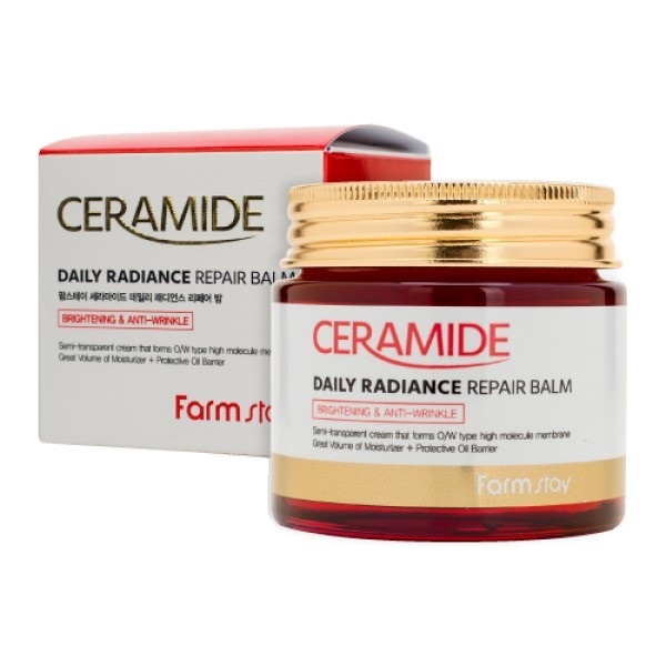 Укрепляющий крем-бальзам для лица с керамидами FarmStay Ceramide Daily Radiance Repair Balm 80г