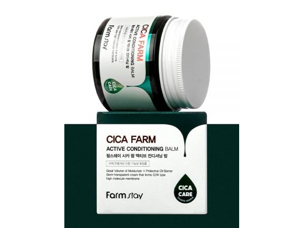 Восстанавливающий крем-бальзам для лица с центеллой азиатской FarmStay Cica Farm Active Conditioning Balm 80 г.