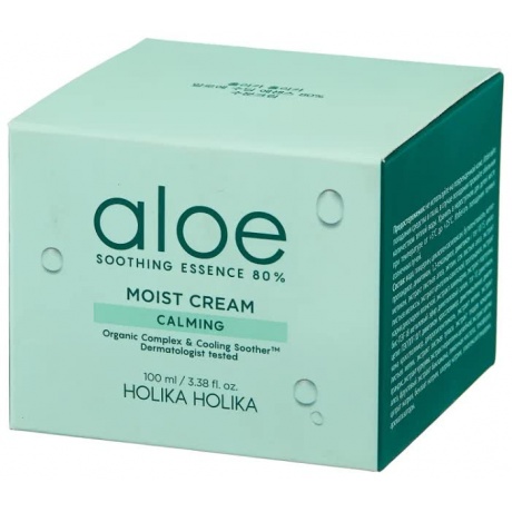 Holika Holika Увлажняющий крем для лица Aloe Soothing Essence 80% Moisturizing Cream, 100 мл - фото 2