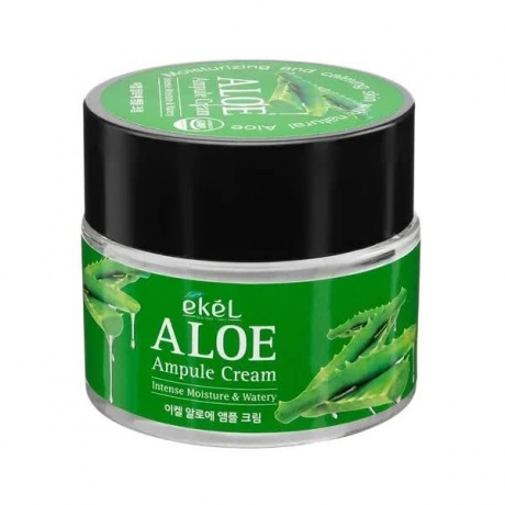 EKEL Ампульный крем для лица с экстрактом алоэ Aloe Ampule Cream, 70мл - фото 1