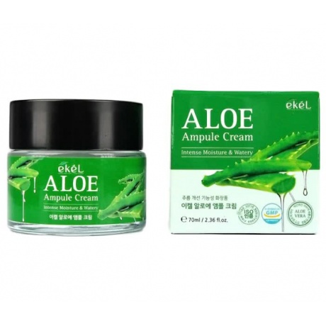 EKEL Ампульный крем для лица с экстрактом алоэ Aloe Ampule Cream, 70мл - фото 3