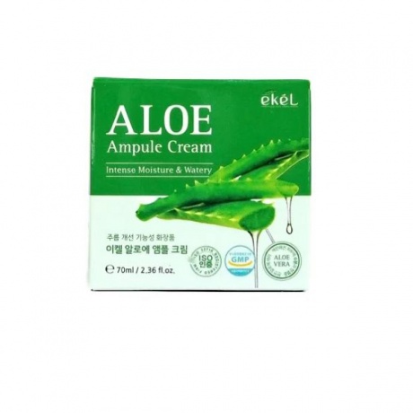EKEL Ампульный крем для лица с экстрактом алоэ Aloe Ampule Cream, 70мл - фото 4