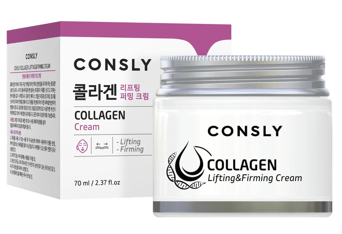 Лифтинг-крем для лица с коллагеном, 70мл, Consly Consly Collagen LiftingFirming Cream, 70ml