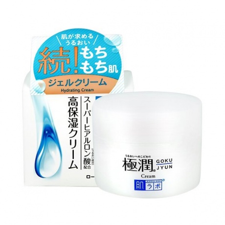 HADALABO Увлажняющий крем для лица с гиалуроновой кислотой Gokujyun Cream, 50 г - фото 1