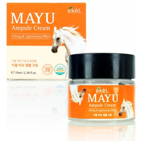 EKEL Ампульный крем с лошадиным жиром, Mayu Ampule Cream, 70 мл. - фото 1