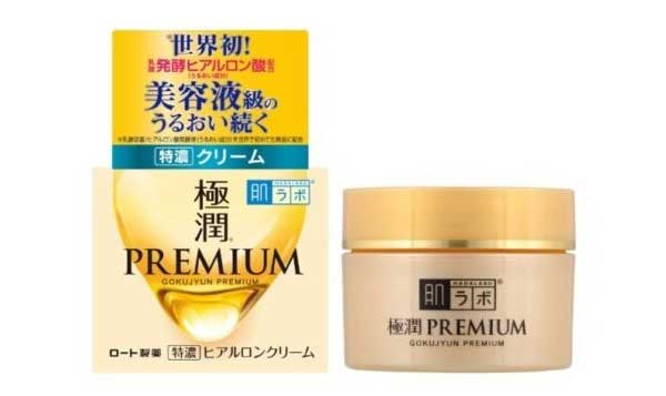 Увлажняющий крем для лица HADALABO Gokujyun Premium Cream Acid на основе семи видов гиалуроновой кислоты