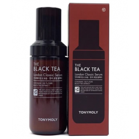 TONYMOLY Антивозрастная сыворотка для лица с экстрактом английского черного чая THE BLACK TEA London Classic Serum, 50мл - фото 2