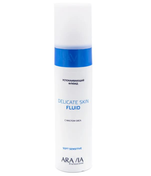 Флюид успокаивающий Aravia Professional с маслом овса для лица и тела Delicate Skin Fluid, 250 мл