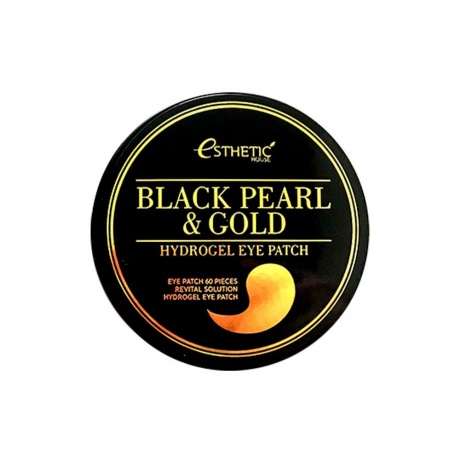 Гидрогелевые патчи с черным жемчугом и золотом Esthetic House Black Pearl &amp; Gold Hydrogel Eye Patch - фото 1