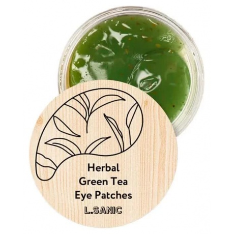 Гидрогелевые патчи с экстрактом зеленого чая L.Sanic Herbal Green Tea Hydrogel Eye Patches, 60pcs - фото 2
