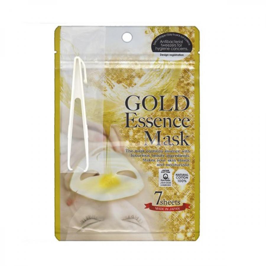 Маска-салфетка для лица Japan Gals Pure 5 Essential Gold Essence Mask, 7 шт, с золотым составом