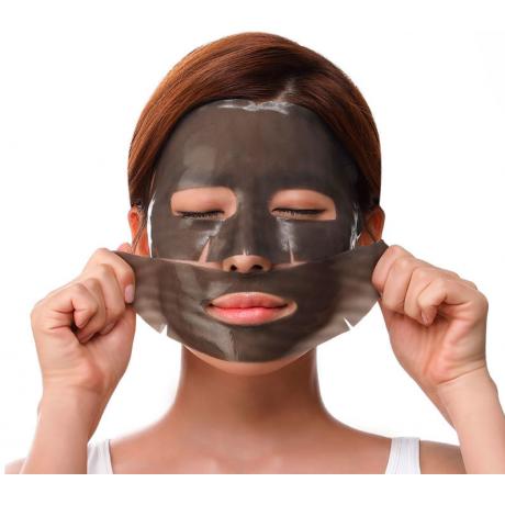Гидрогелевая маска для лица с черным жемчугом Petitfee Black Pearl &amp; Gold Hydrogel Mask Pack - фото 3