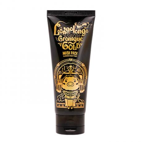 Золотая омолаживающая маска пленка Elizavecca Hell Pore Longolongo Gronique Gold Mask Pack - фото 2