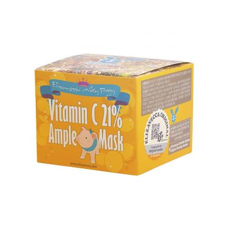 Тонизирующая маска с витамином C и эффектом сияния Elizavecca Milky Piggy Vitamin C 21% Ample Mask - фото 2
