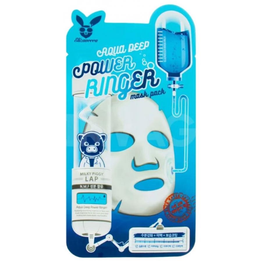 Увлажняющая тканевая маска Elizavecca Deep Power Ringer Mask Pack Aqua