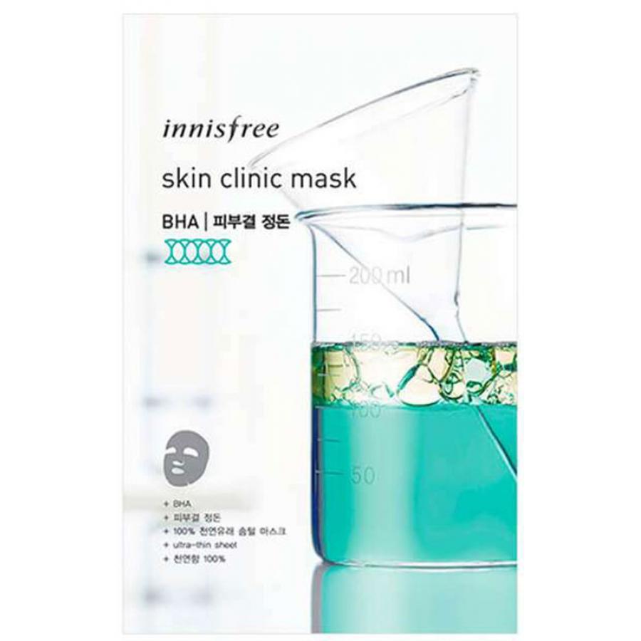 Ультратонкая листовая маска для лица с салициловой кислотой Innisfree Skin Clinic Mask BHA