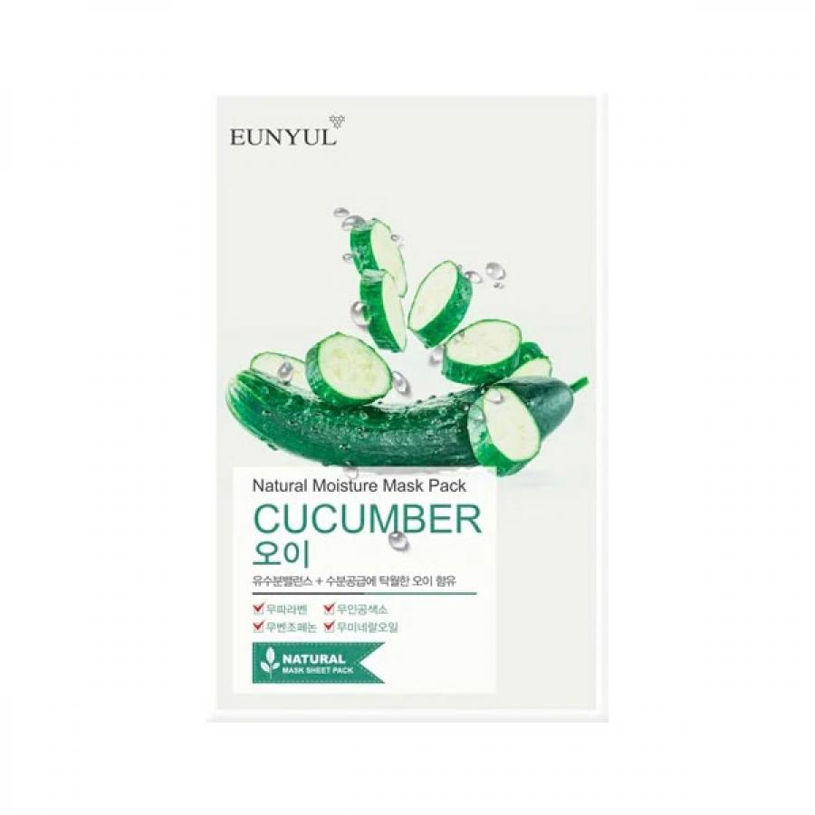 Маска тканевая с экстрактом огурца Eunyul Natural Moisture Mask Pack Cucumber, 22мл