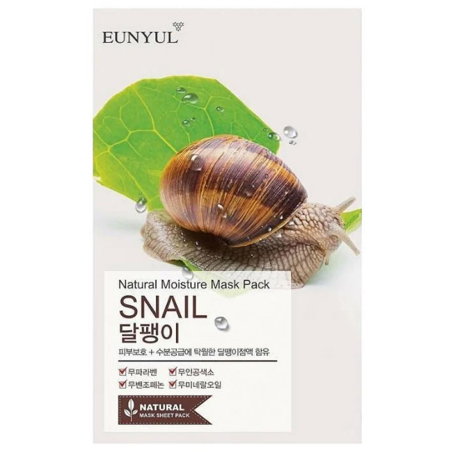 Фото - Маска тканевая с муцином улитки Eunyul Natural Moisture Mask Pack Snail, 22мл eunyul интенсивный крем для глаз с муцином улитки 30 мл eunyul для лица