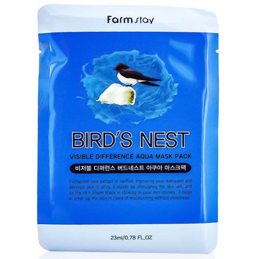 Тканевая маска для лица увлажняющая FarmStay Visible Difference Bird's Nest Aqua Mask Pack, 23мл