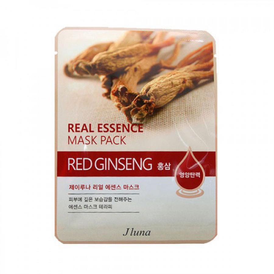 Тканевая маска с красным женьшенем JLuna Real Essence Mask Pack Red Ginseng, 25мл