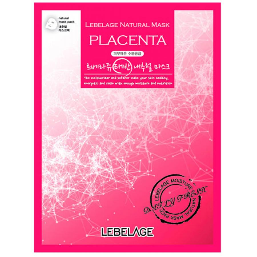 Тканевая маска для лица с плацентой Lebelage Placenta Natural Mask, 23г
