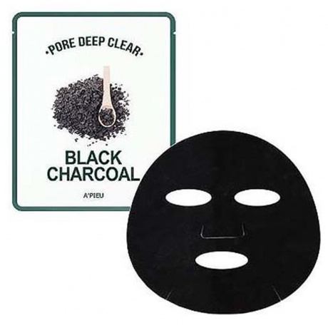 Глубокоочищающая маска для лица A'PIEU Pore Deep Clear Black Charcoal Mask - фото 2