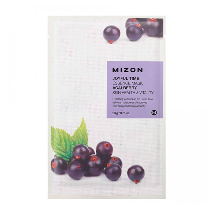 Тканевая маска для лица с экстрактом ягод асаи Mizon Joyful Time Essence Mask Acai Berry
