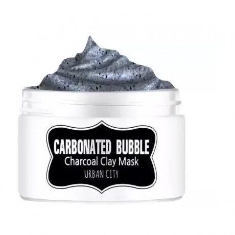 Маска для лица глиняно-пузырьковая на основе угольного порошка Urban City Carbonated Bubble Charcoal Clay Mask 100мл - фото 3