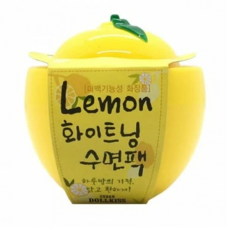 Маска ночная осветляющая лимон Urban Dollkiss Lemon Whitening Sleeping Pack 100мл - фото 1