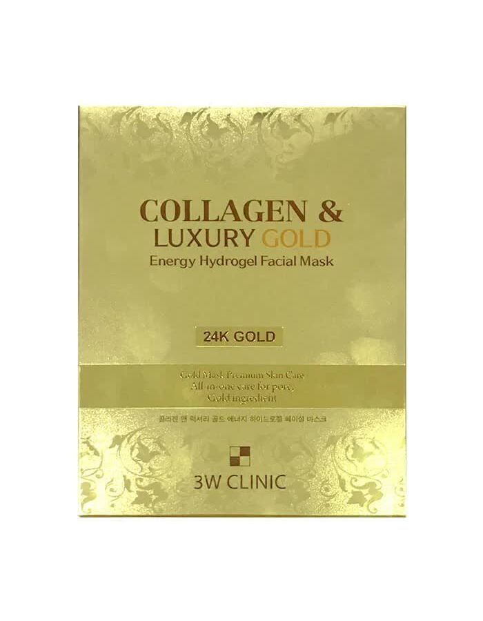 Гидрогелевая маска для лица с золотом 3W Clinic Collagen  Luxury Gold Energy Hydrogel Facial Mask