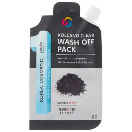 Маска очищающая с вулканическим пеплом Eyenlip Volcano Clear Wash Off Pack 20гр - фото 1