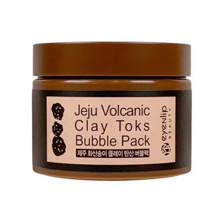 Маска очищающая с вулканической глиной Eyenlip Jeju Volcanic Clay Toks Bubble Pack 100мл - фото 1