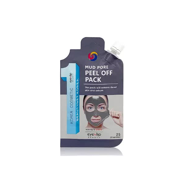 Фото - Маска-пленка очищающая Eyenlip Mud Pore Peel Off Pack 25гр dermeiren wash off pore tightening mud mask глиняная маска сужающая поры 30 г