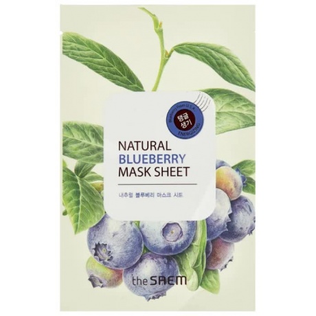 Маска тканевая с экстрактом черники The Saem Natural Blueberry Mask Sheet 21 мл - фото 1