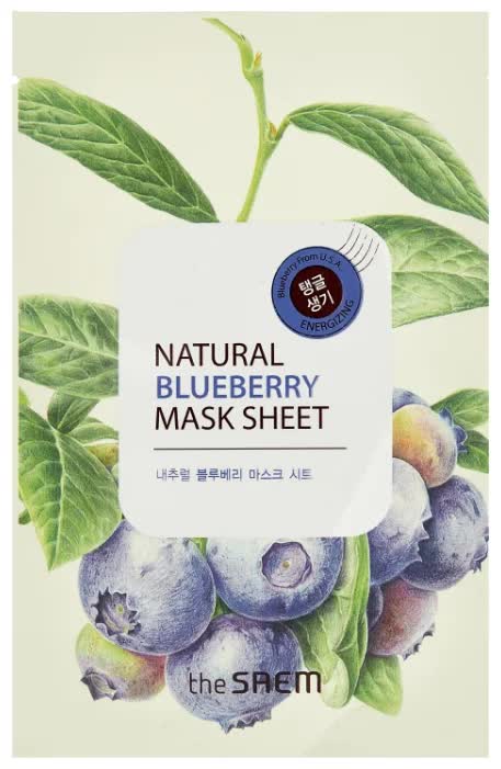 Маска тканевая с экстрактом черники The Saem Natural Blueberry Mask Sheet 21 мл