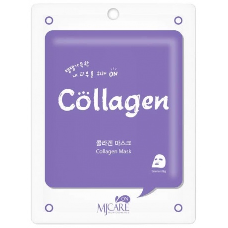 Маска тканевая для лица с коллагеном Mijin Cosmetics MJ on Collagen mask pack 22 г - фото 1