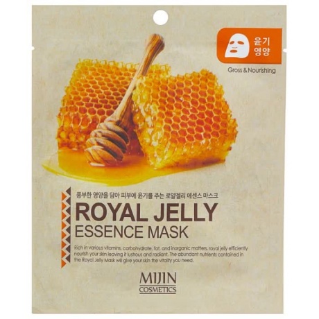 Маска тканевая для лица с маточным молочком Mijin Cosmetics Royal Jelly Essence Mask 25 г - фото 1