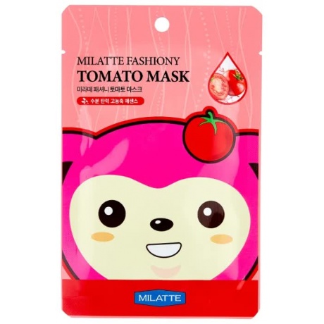 Маска на тканевой основе для лица томатная Milatte Fashiony Tomato Mask Sheet 21 г - фото 1