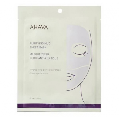 Очищающая грязевая тканевая маска для лица Ahava Mineral Mud Masks 1 шт. - фото 1