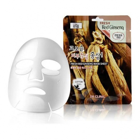 Тканевая маска для лица с экстрактом корня красного женьшеня Fresh Red Ginseng Mask Sheet - фото 2