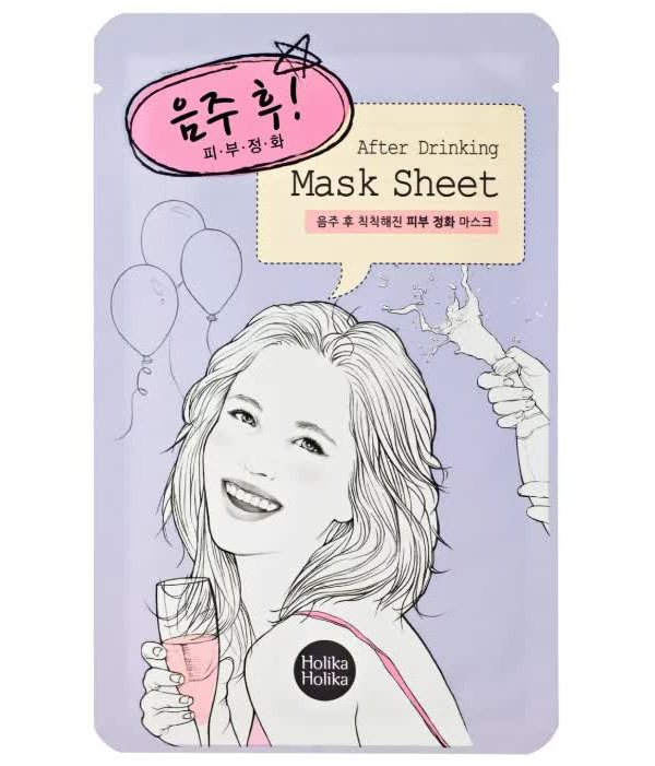 Тканевая маска для лица после вечеринки Holika Holika After Mask Sheet - After Drinking, 18 мл