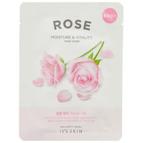It's Skin Укрепляющая тканевая маска с розой The Fresh Rose Mask Sheet, 20 г - фото 1
