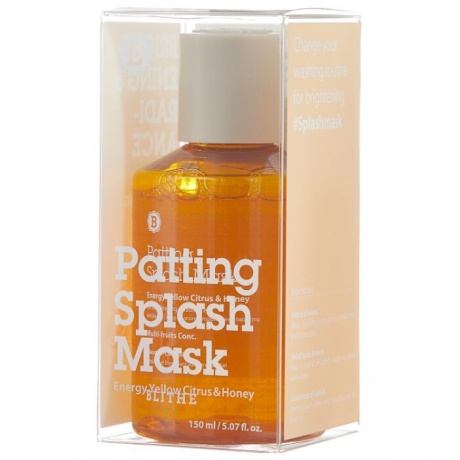 BLITHE Сплэш-маска для сияния Patting Splash Mask Energy Yellow Citrus &amp; Honey, 150 мл - фото 10
