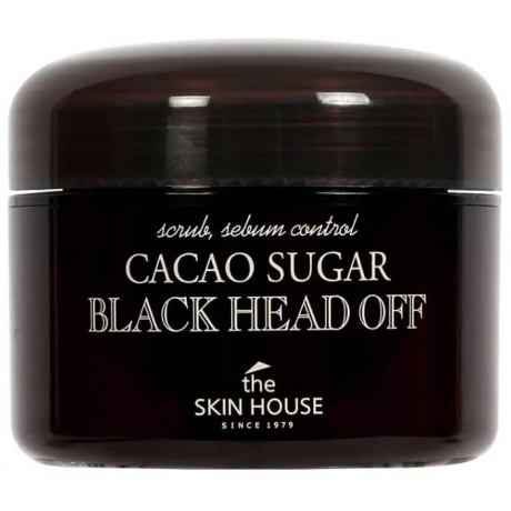 Скраб против черных точек с коричневым сахаром и какао The Skin House Сacao Sugar Black Head Off, 50гр - фото 3