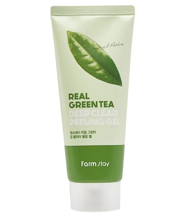 Отшелушивающий гель с экстрактом зеленого чая FarmStay Real Green Tea Deep Clear Peeling Gel 100 мл