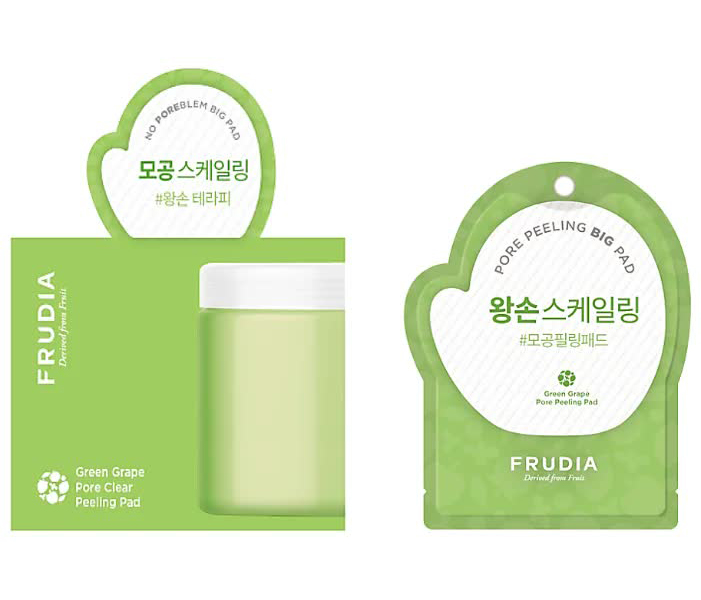 Frudia Пилинг-диск для лица с зеленым виноградом Green Grape Pore Peeling Big Pad, 1 шт, 5 мл