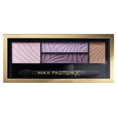 Тени 4-хцветные для век и бровей Max Factor Smokey Eye Drama Kit 2в1, Тон 04 luxe lilacs - фото 1